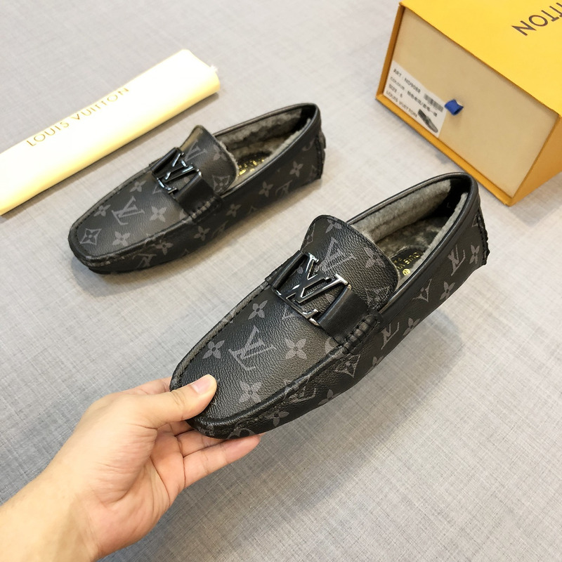 l**is V*t*n monogram canvas loafer black