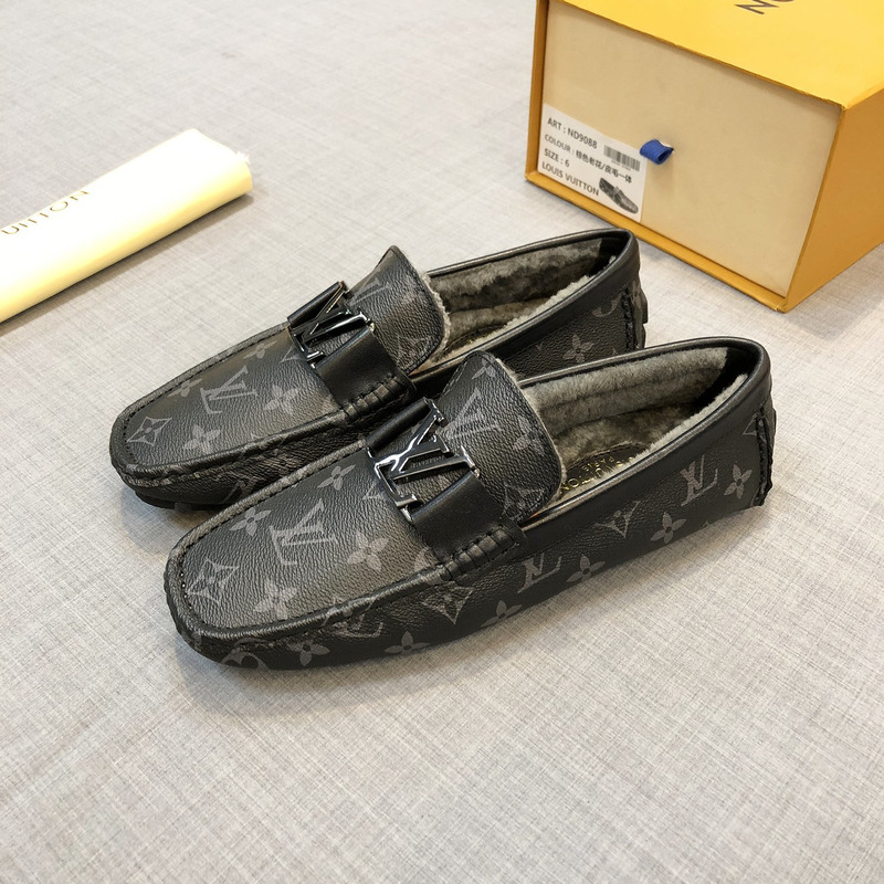 l**is V*t*n monogram canvas loafer black