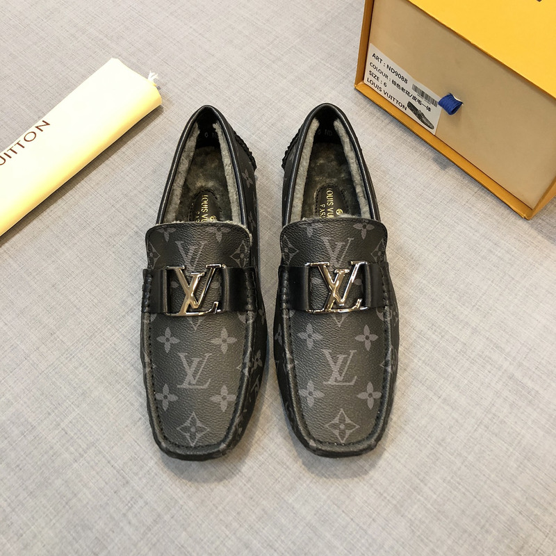 l**is V*t*n monogram canvas loafer black