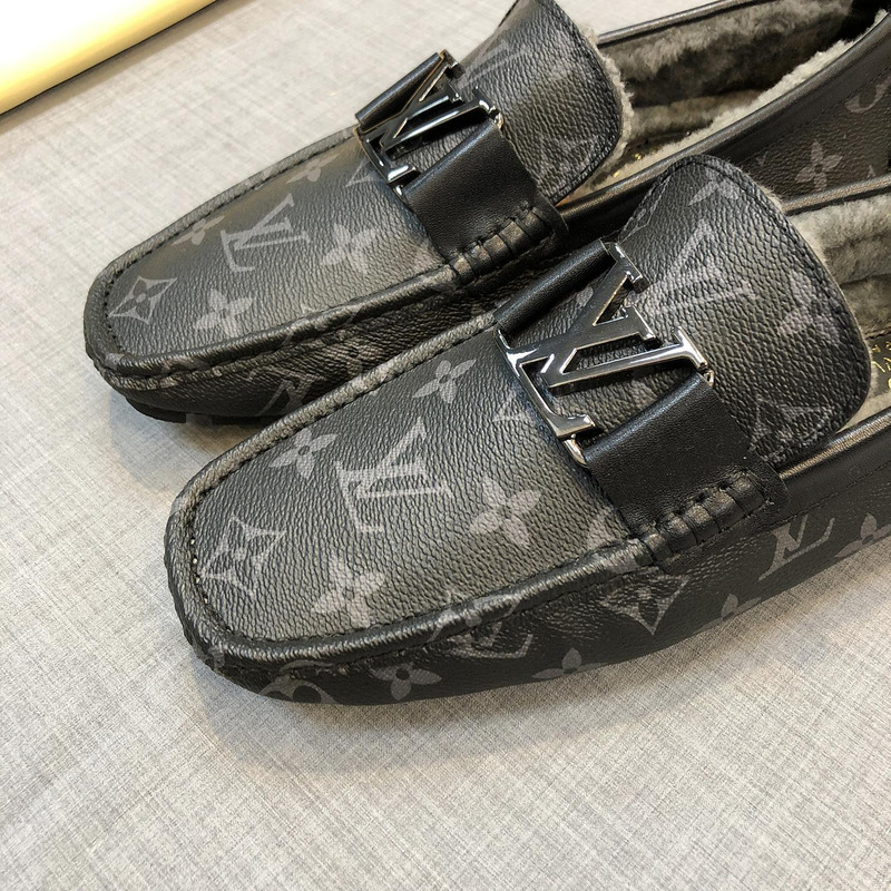 l**is V*t*n monogram canvas loafer black