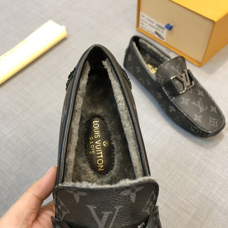 l**is V*t*n monogram canvas loafer black