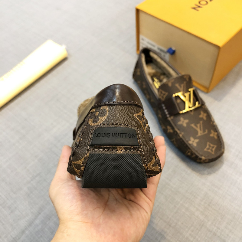 l**is V*t*n  monogram canvas loafer brown