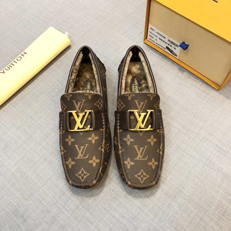 l**is V*t*n  monogram canvas loafer brown