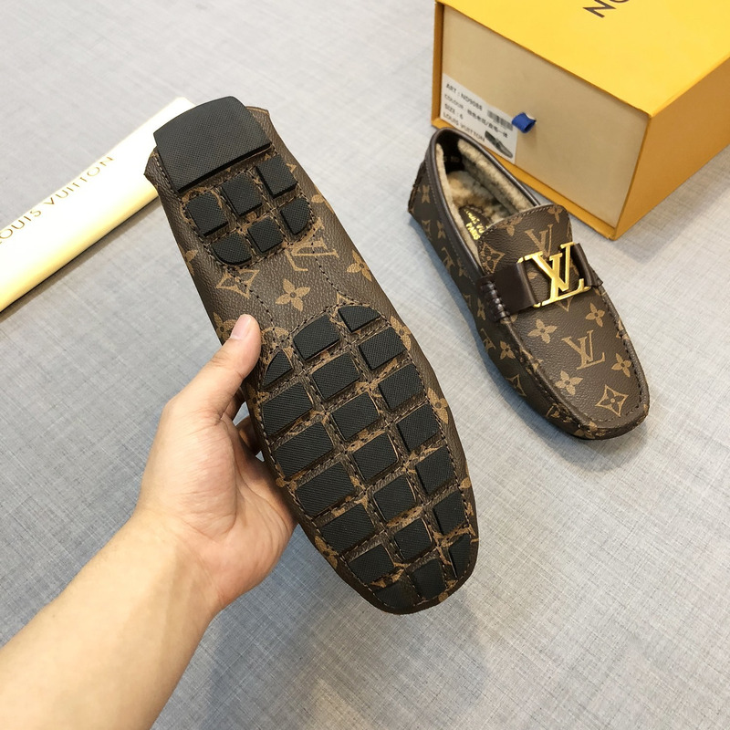 l**is V*t*n  monogram canvas loafer brown