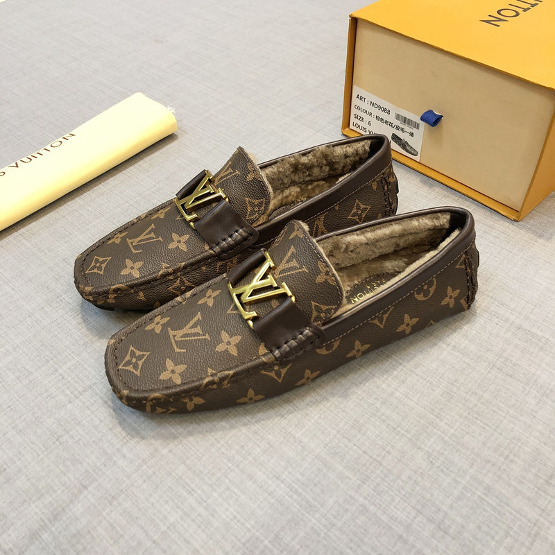 l**is V*t*n  monogram canvas loafer brown