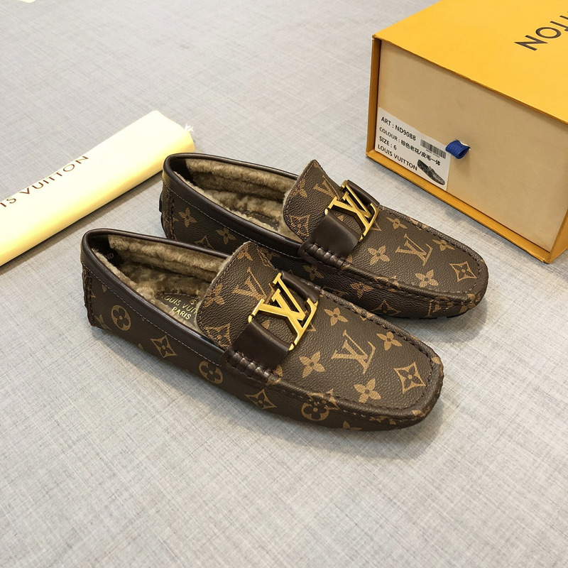 l**is V*t*n  monogram canvas loafer brown