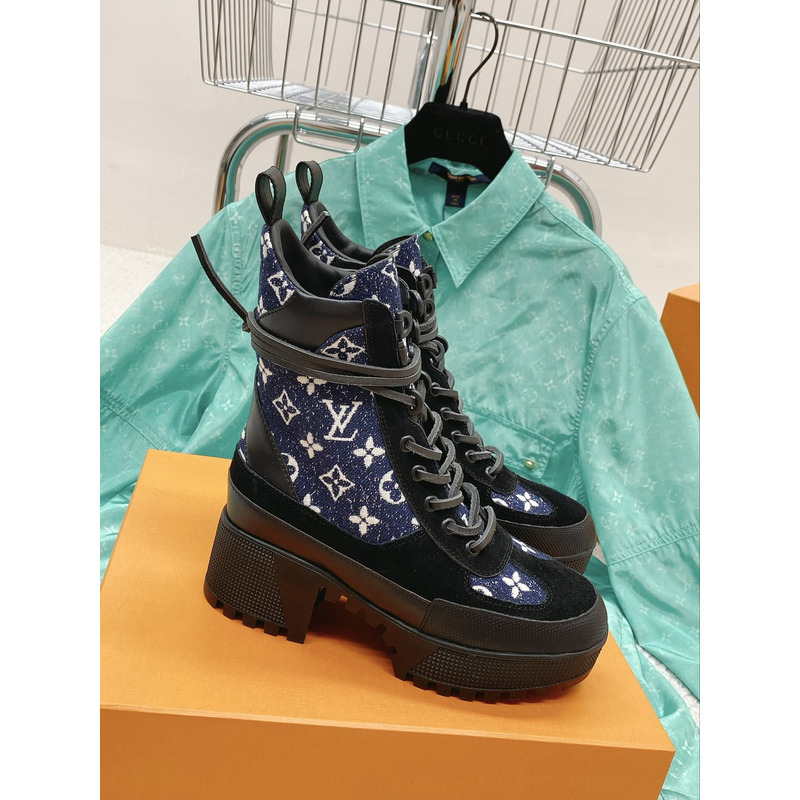 l**is V*t*n laureate platform boots navy blue