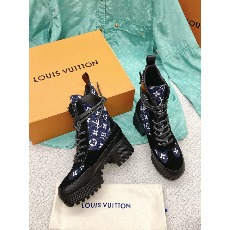 l**is V*t*n laureate platform boots navy blue