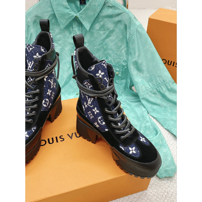 l**is V*t*n laureate platform boots navy blue