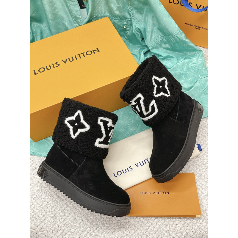 l**is V*t*n snowdrop flat ankle boots noir