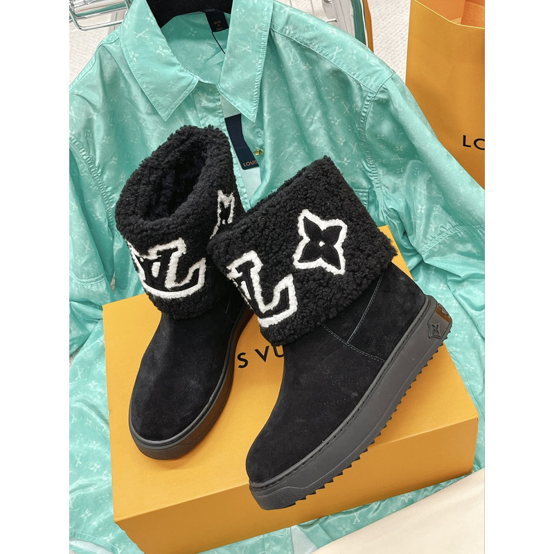 l**is V*t*n snowdrop flat ankle boots noir