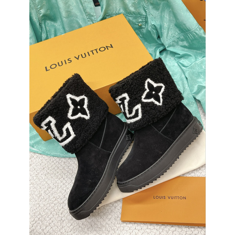 l**is V*t*n snowdrop flat ankle boots noir