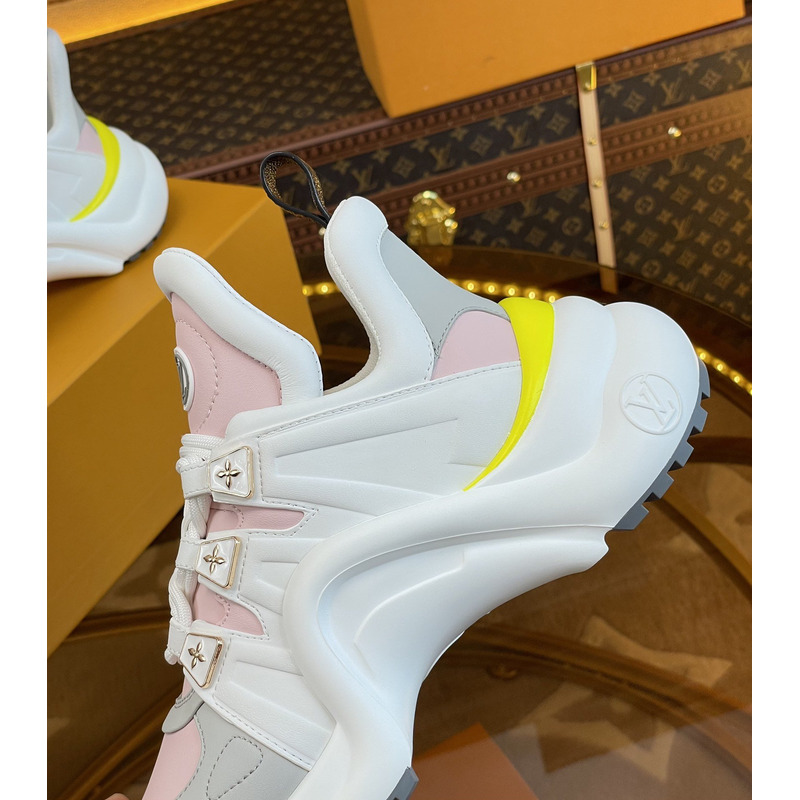 l**is V*t*n lv archlight sneakers white and pink