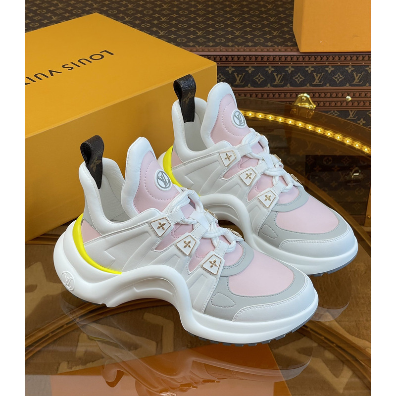 l**is V*t*n lv archlight sneakers white and pink