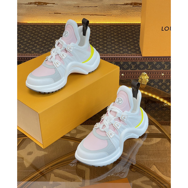 l**is V*t*n lv archlight sneakers white and pink