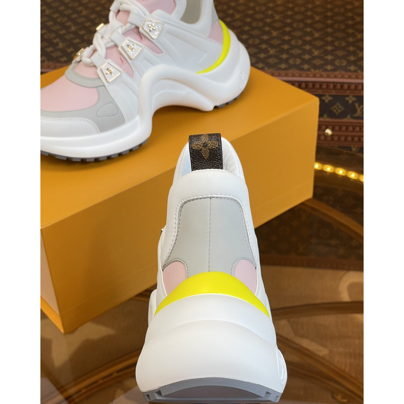 l**is V*t*n lv archlight sneakers white and pink