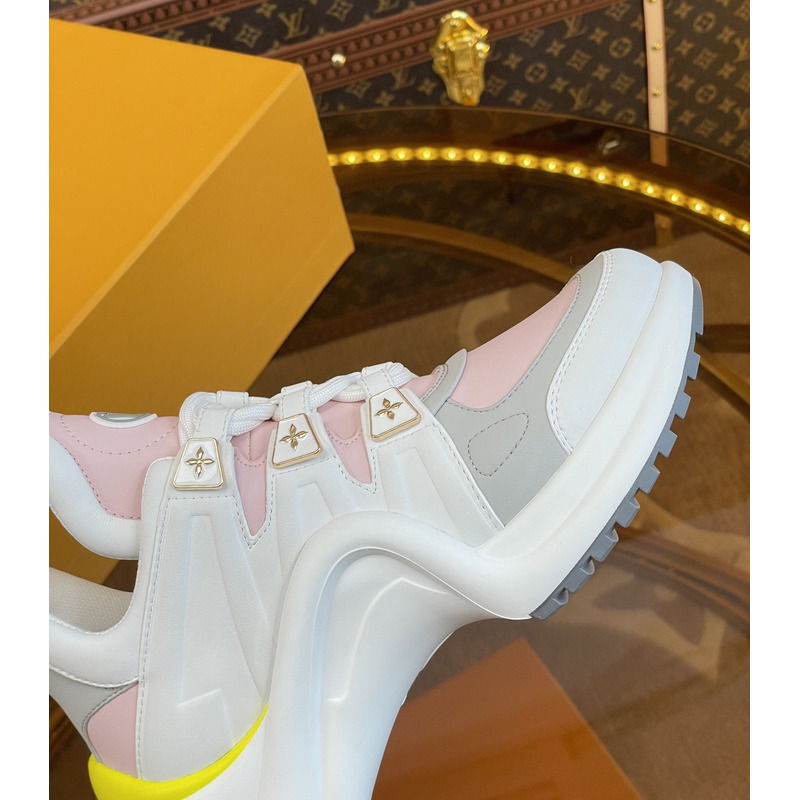 l**is V*t*n lv archlight sneakers white and pink