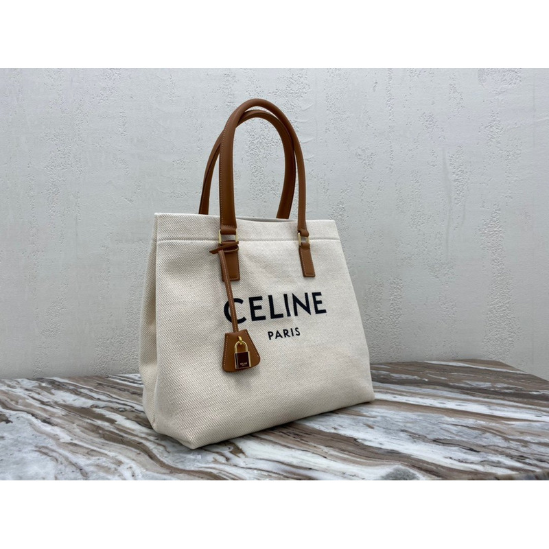 Ce**e cabas logo print canvas tote bag