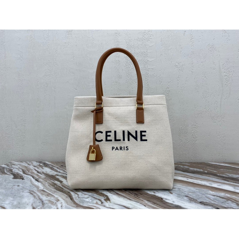 Ce**e cabas logo print canvas tote bag