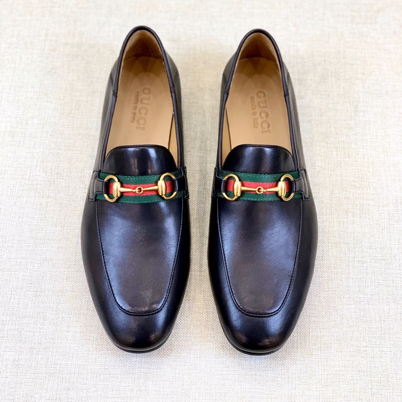 G*u*i  leather horsebit loafers