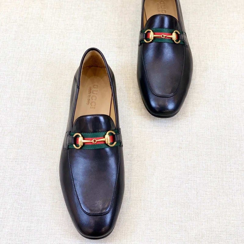 G*u*i  leather horsebit loafers