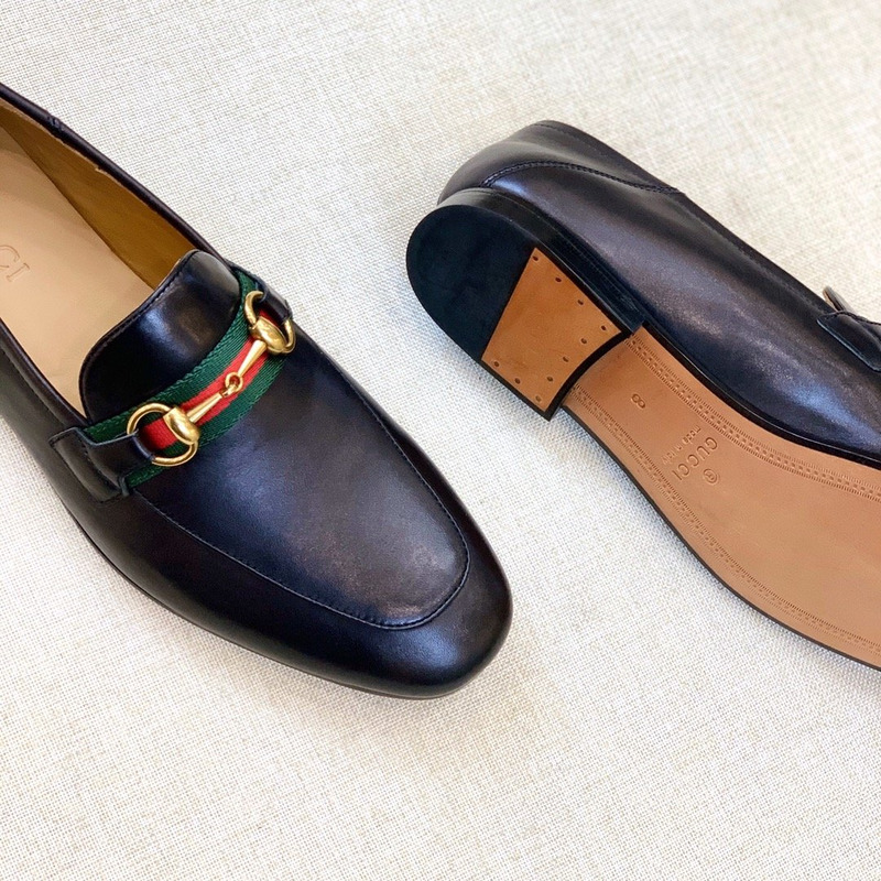 G*u*i  leather horsebit loafers