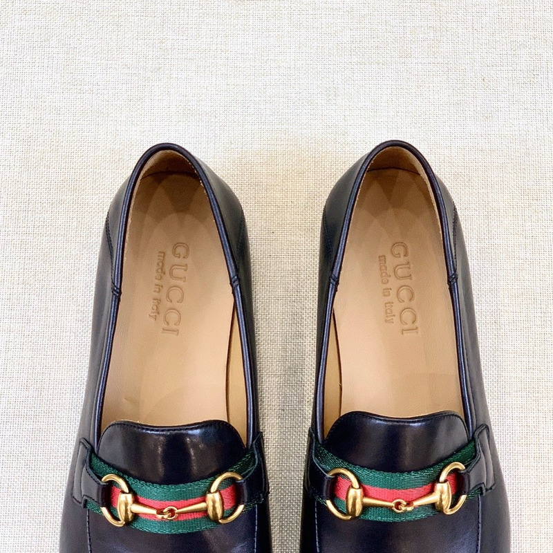 G*u*i  leather horsebit loafers