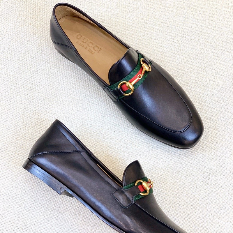 G*u*i  leather horsebit loafers