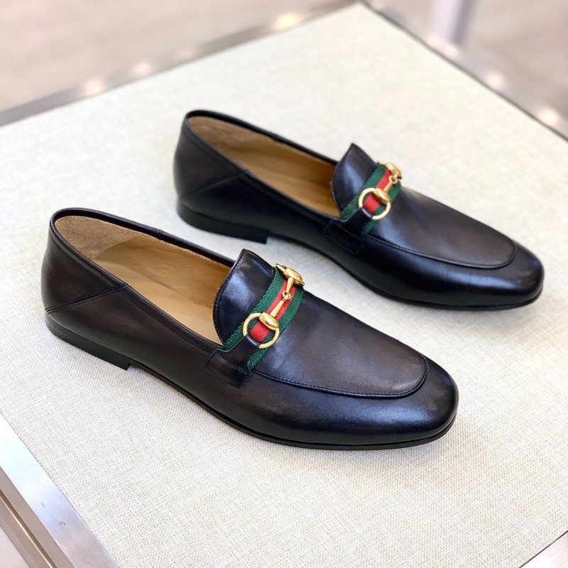 G*u*i  leather horsebit loafers