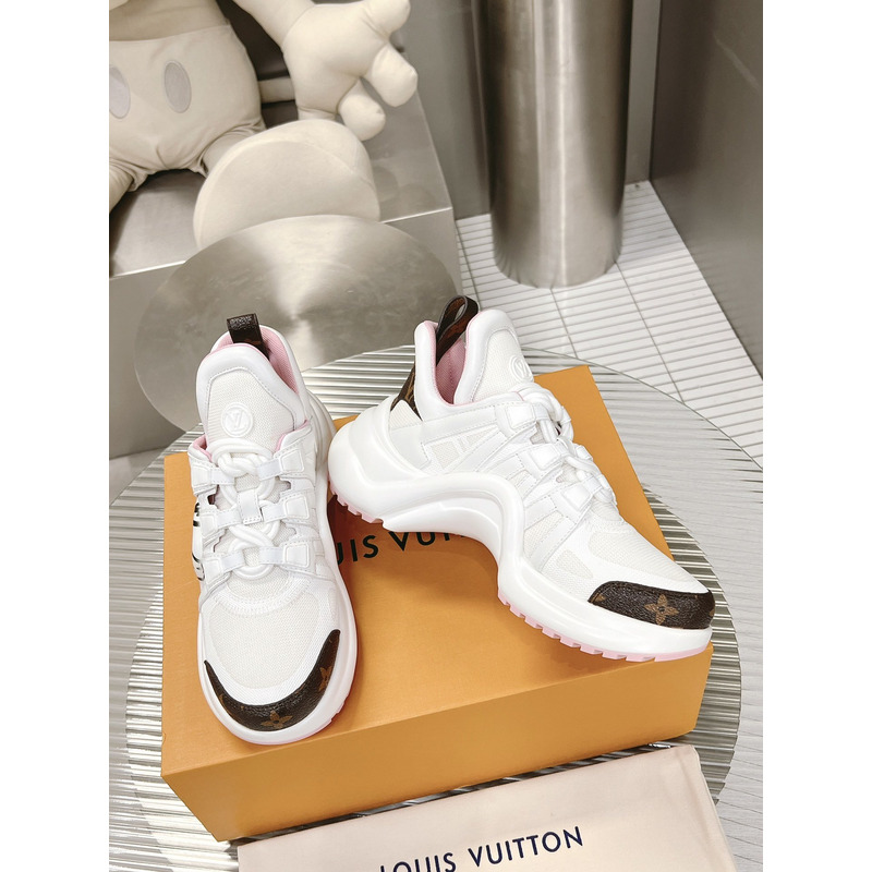 l**is V*t*n archlight sneakers white and pink