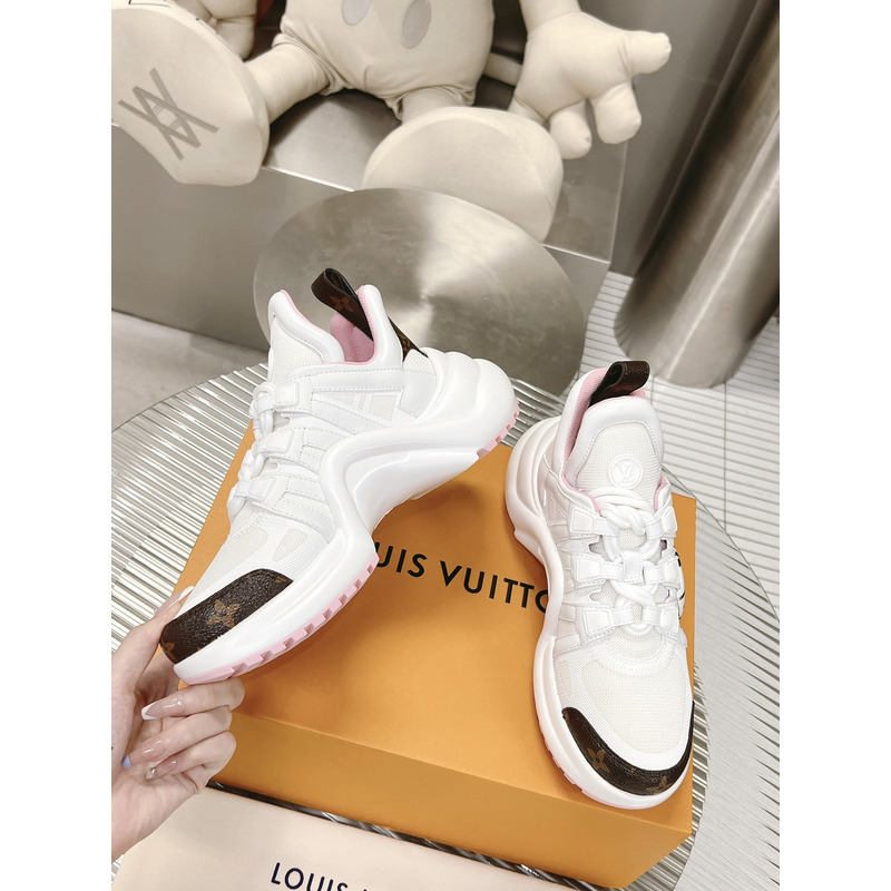 l**is V*t*n archlight sneakers white and pink