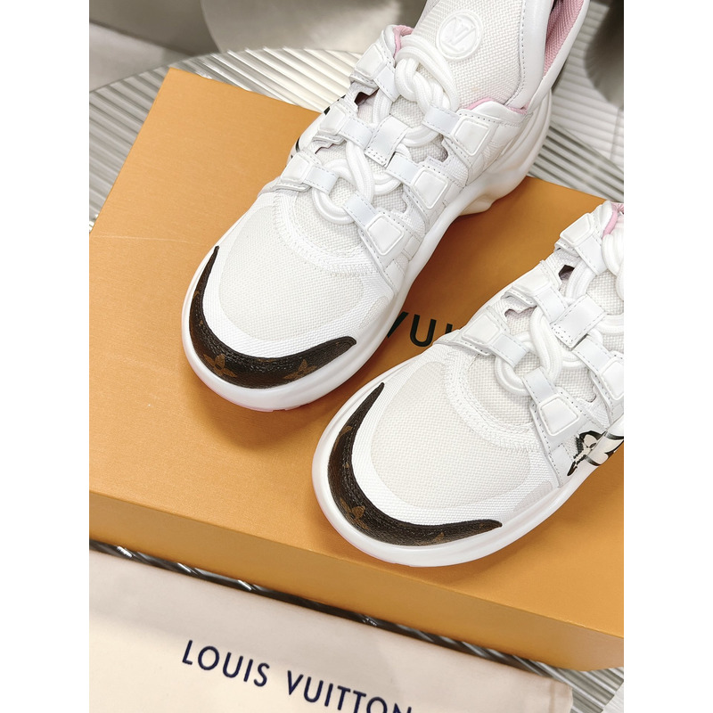 l**is V*t*n archlight sneakers white and pink