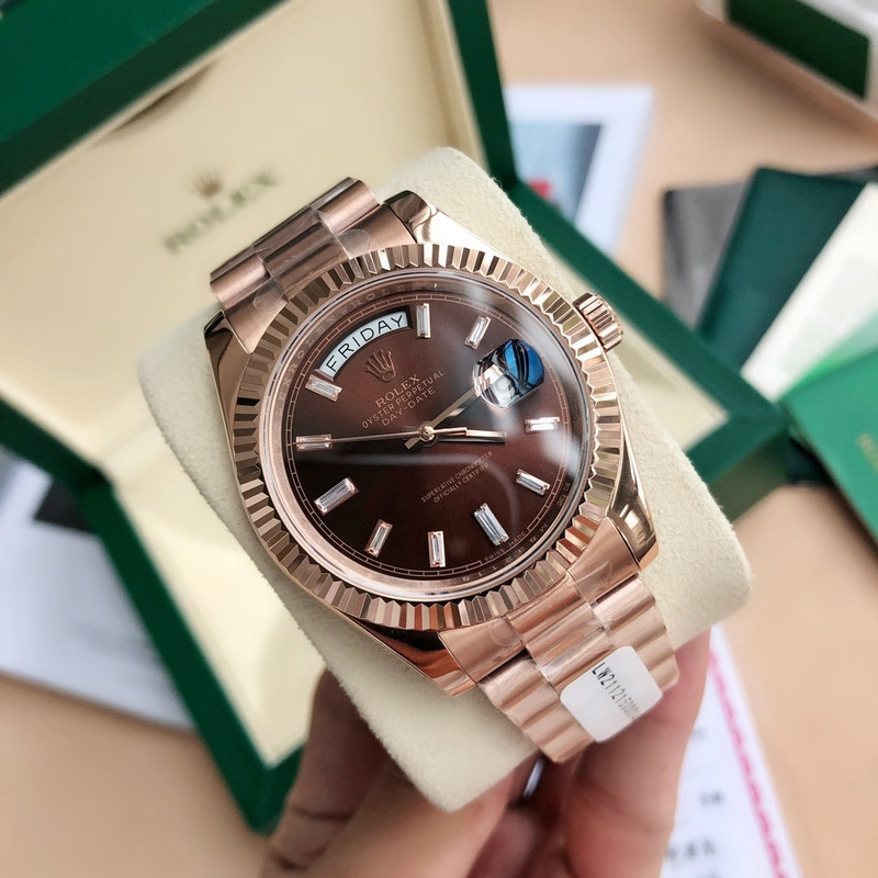 Rolex Day-Date 2 41mm Rose Cadran chocolat M218235-0035