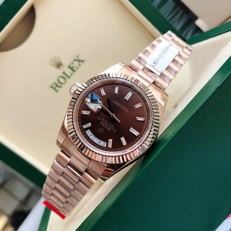 Rolex Day-Date 2 41mm Rose Cadran chocolat M218235-0035