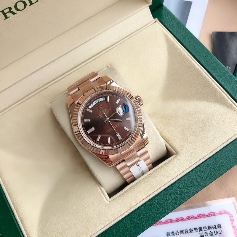 Rolex Day-Date 2 41mm Rose Cadran chocolat M218235-0035