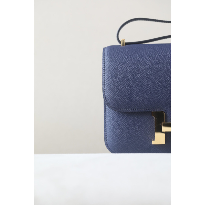 H**mes blue saphir epsom leather bag