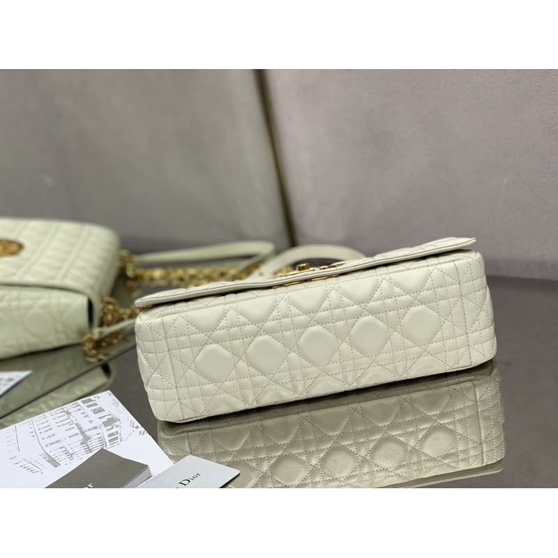 D*or  caro bag beige soft calfskin white