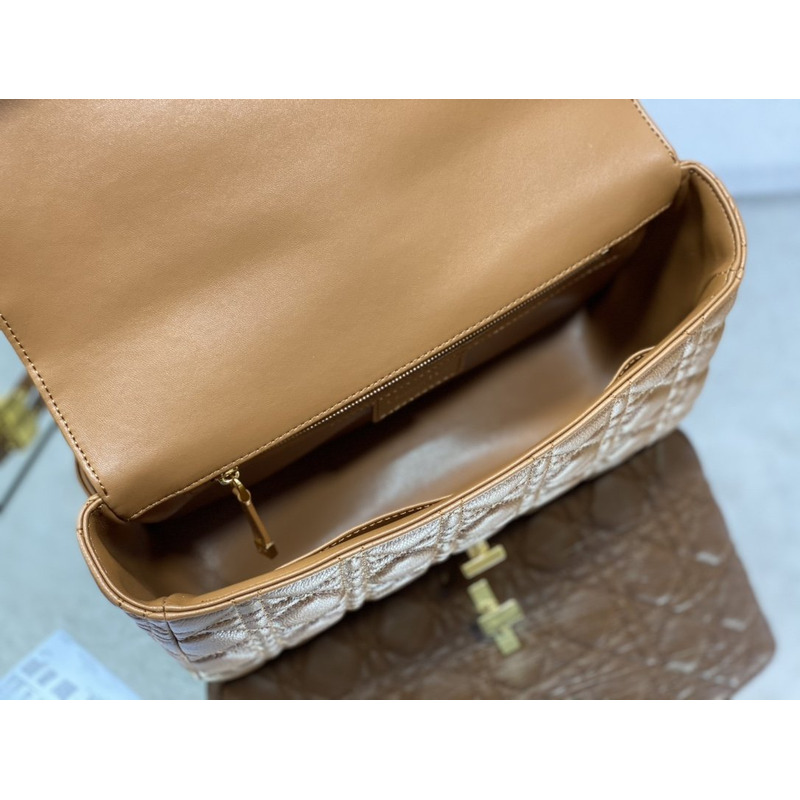 D*or  caro bag beige soft calfskin brown