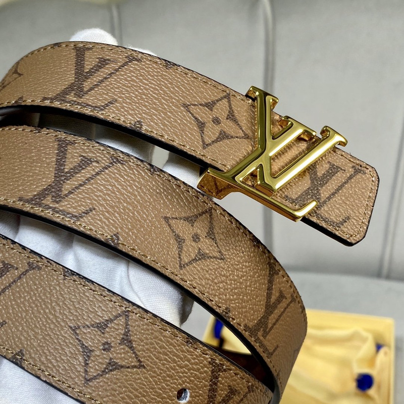 l**is V*t*n reversible belt lv iconic monogram giant reverse 30 mm brown