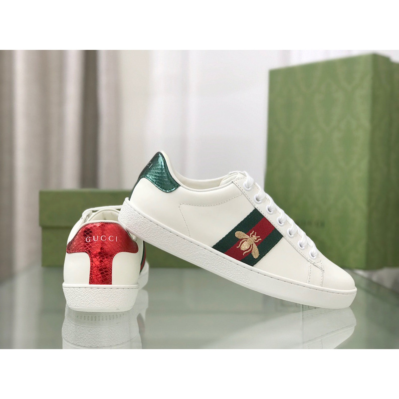 G*u*i  white embroidered ace sneakers