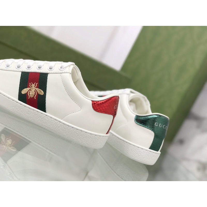 G*u*i  white embroidered ace sneakers