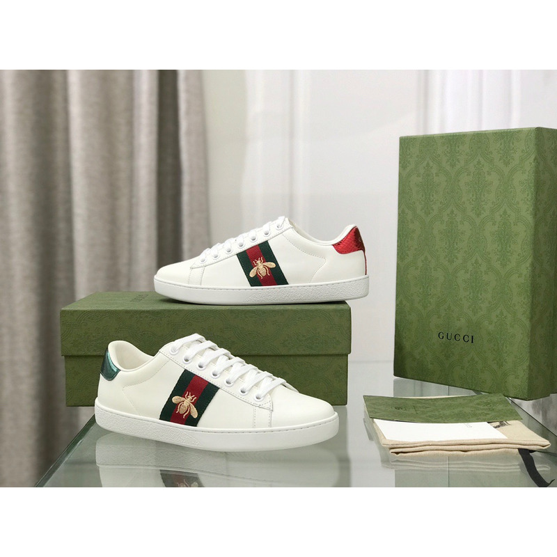 G*u*i  white embroidered ace sneakers