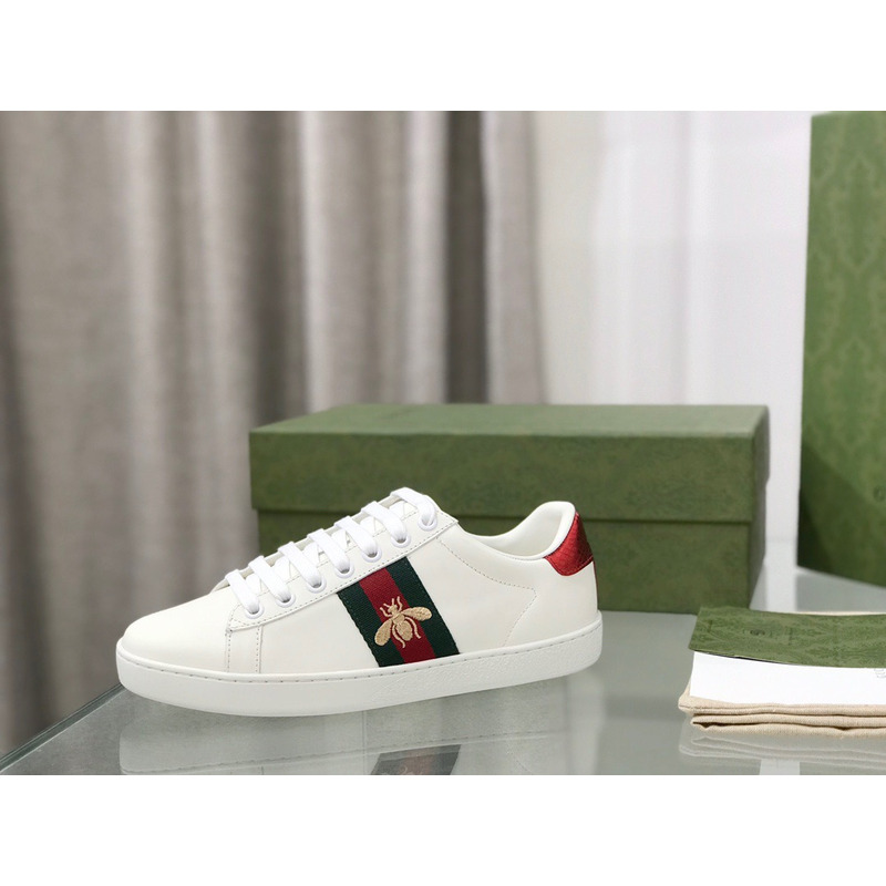 G*u*i  white embroidered ace sneakers