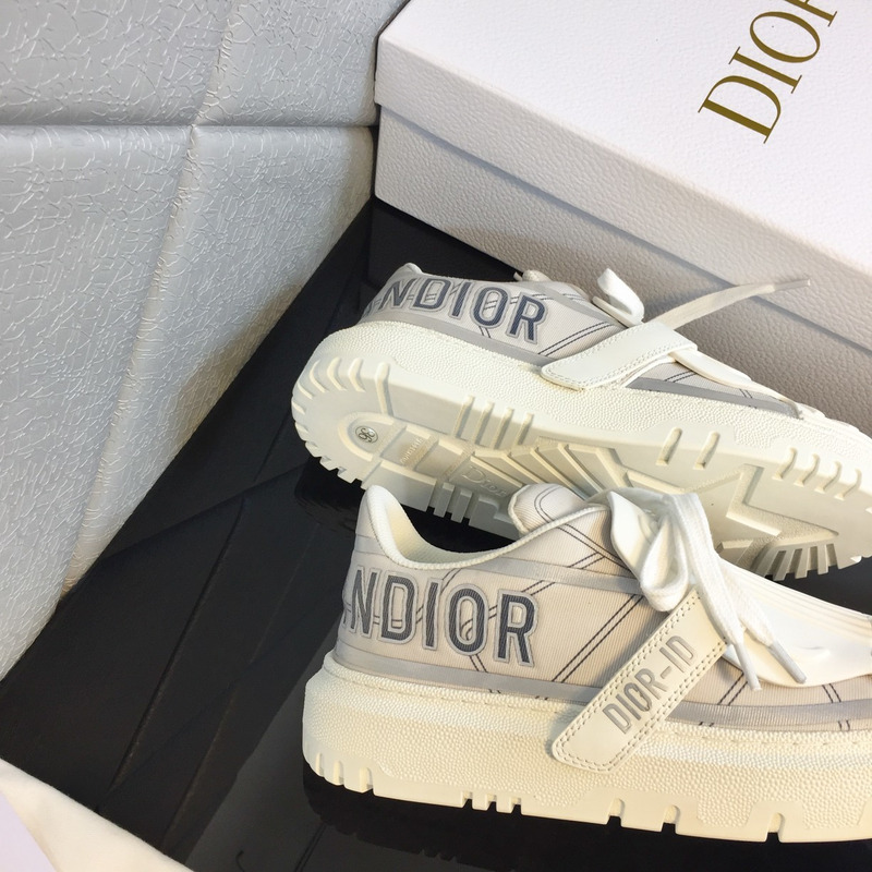 D*or id sneakers technical fabric white and french blue