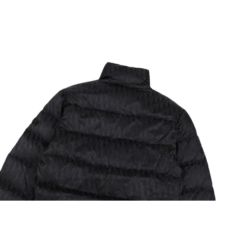 D*or oblique down jacket nylon jacquard black