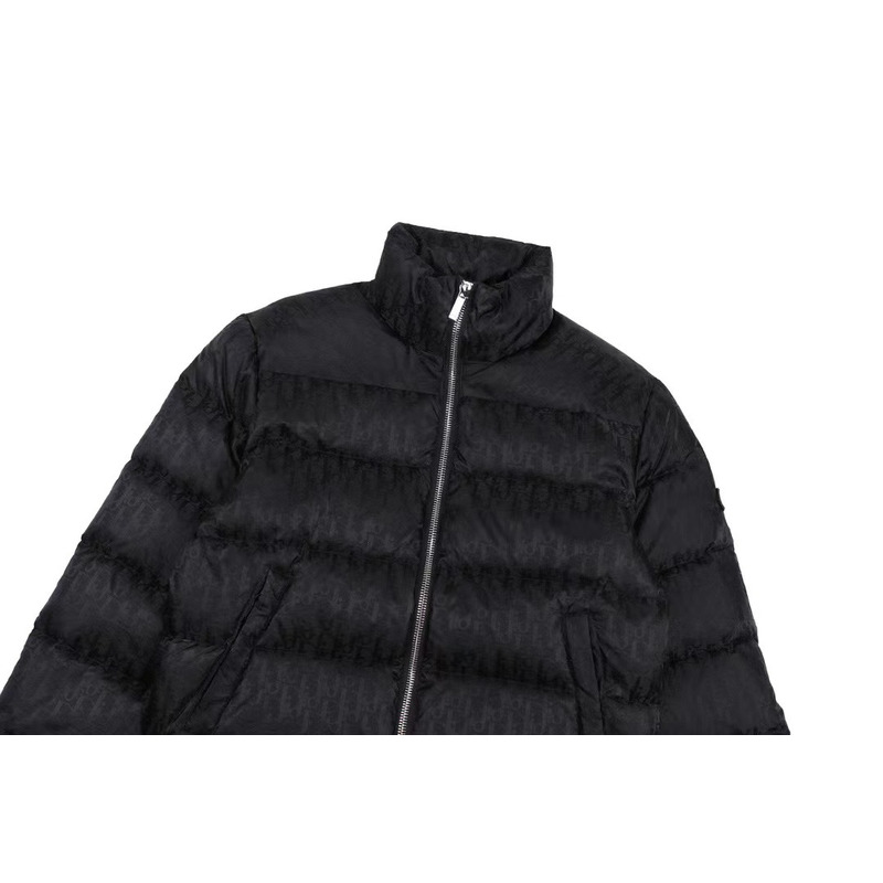 D*or oblique down jacket nylon jacquard black