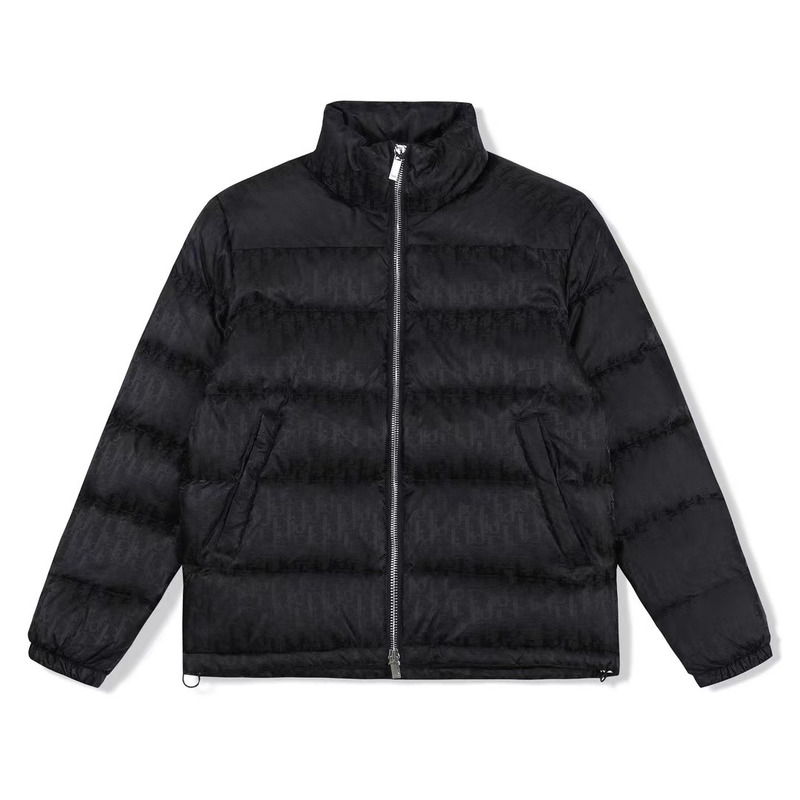 D*or oblique down jacket nylon jacquard black