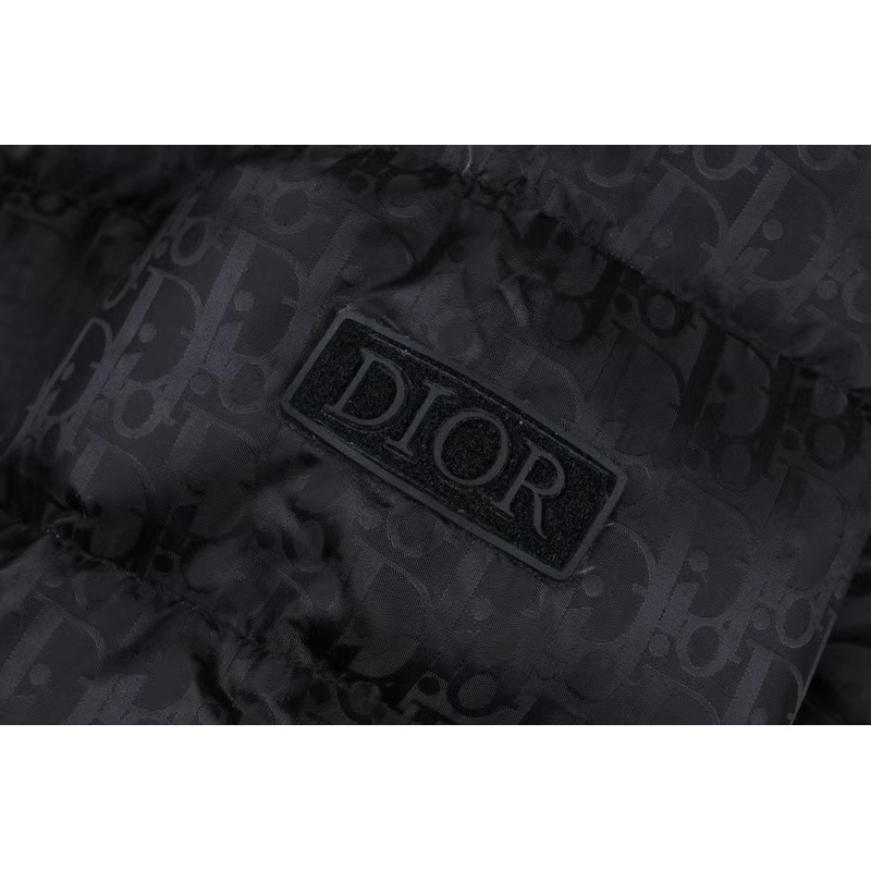 D*or oblique down jacket nylon jacquard black