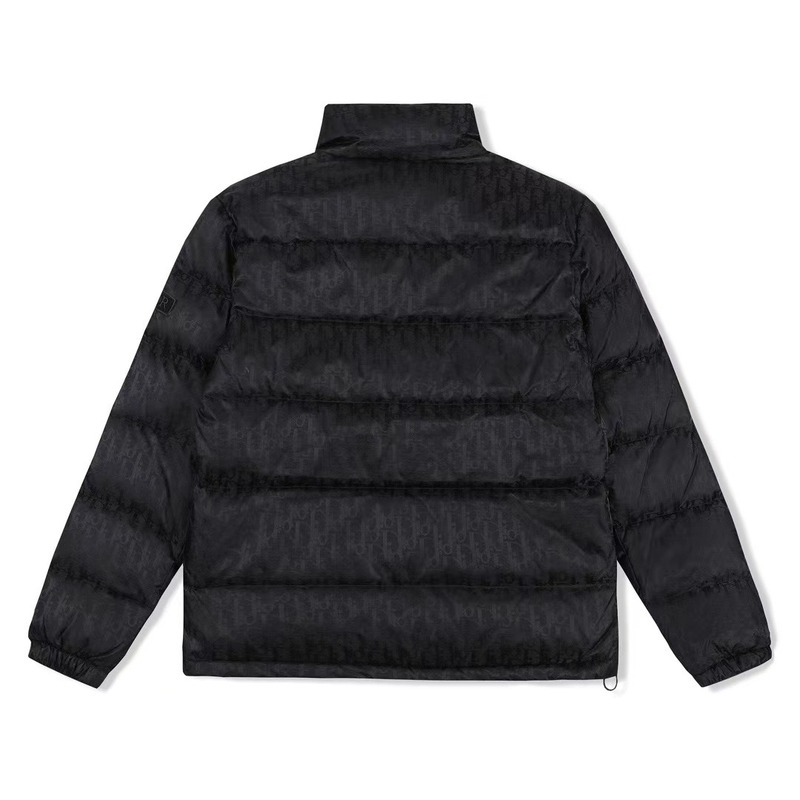 D*or oblique down jacket nylon jacquard black