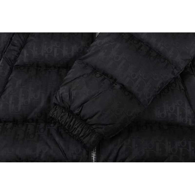 D*or oblique down jacket nylon jacquard black